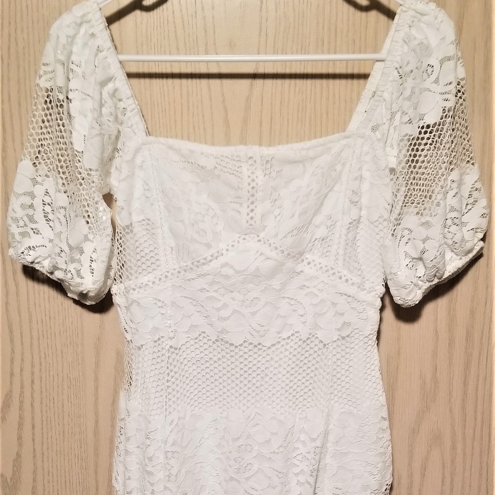 Free People white bohemian dress size small